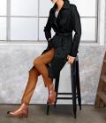 Designer-Trenchcoat schwarz