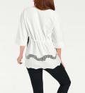 Designer-Tunikashirt mit Stickerei offwhite