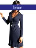 Designer-Two-in-One-Strickkleid blau