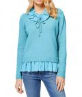 Designer-Two-in-one-Pullover aquamarine