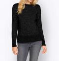 Designer-U-Boot-Pullover schwarz-silber