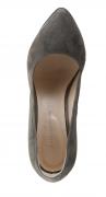 Designer-Veloursleder-Pumps grau