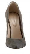 Designer-Veloursleder-Pumps grau