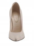 Designer-Veloursleder-Pumps hellbeige