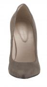 Designer-Veloursleder-Pumps taupe