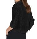 Designer-Velourslederjacke schwarz