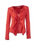 Designer-Volantblazer tomatenrot