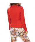 Designer-Volantblazer tomatenrot