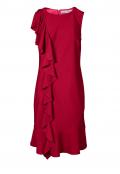 Designer-Volantkleid rot GR. 40