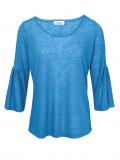 Designer-Volantshirt blau