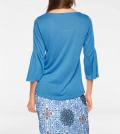 Designer-Volantshirt blau