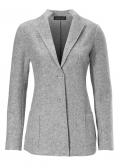 Designer-Walkwollblazer grau-melange