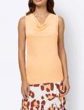 Designer-Wasserfall-Shirttop apricot