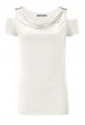 Designer-Wasserfallshirt mit Strass offwhite