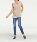 Designer-Wasserfallshirt sand