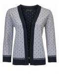 Designer-Wende-Cardigan grau-marine