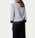 Designer-Wende-Cardigan grau-marine