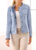 Designer-Wende-Jeansjacke blau