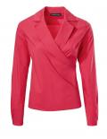 Designer-Wickelbluse rot