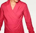 Designer-Wickelbluse rot