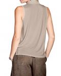 Designer-Wickelshirtbluse sand