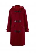 Designer-Woll-Dufflecoat dunkelrot