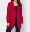 Designer-Woll-Longjacke rot