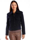 Designer-Wolljacke marine