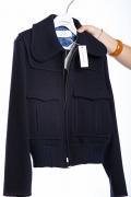 Designer-Wolljacke marine