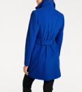 Designer-Wolljacke mit Gürtel royalblau