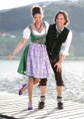 Dirndl grün-lila