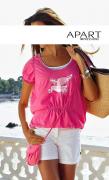 Doppel-Shirt mit Tasche pink