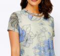 Doppellagiges-Mesh-Shirt ecru-blau