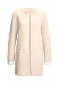 Doubleface-Strickjacke beige-creme