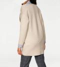 Doubleface-Strickjacke sand-grau