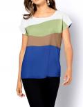 Druckbluse blau-bunt