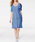 Druckkleid blau