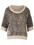 Druckpullover mitPerlen sand-braun