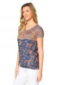 Druckshirt blau-bunt