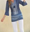 Druckshirt blau-bunt