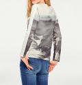 Druckshirt ecru-grau