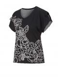 Druckshirt mit Strass schwarz