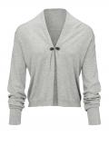 Feinstrickjacke grau-melange