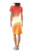 Feinstrickkleid orange-gelb