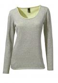 Feinstrickpullover grau-melange