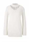 Feinstrickpullover mit Cut-Out offwhite