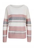 Feinstrickpullover offwhite-rosé