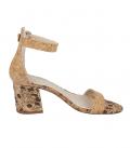 Fesselriemchen-Sandalette beige