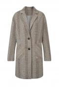 Fischgrat-Longjacke elfenbein-beige-grau