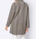 Fischgrat-Longjacke elfenbein-beige-grau